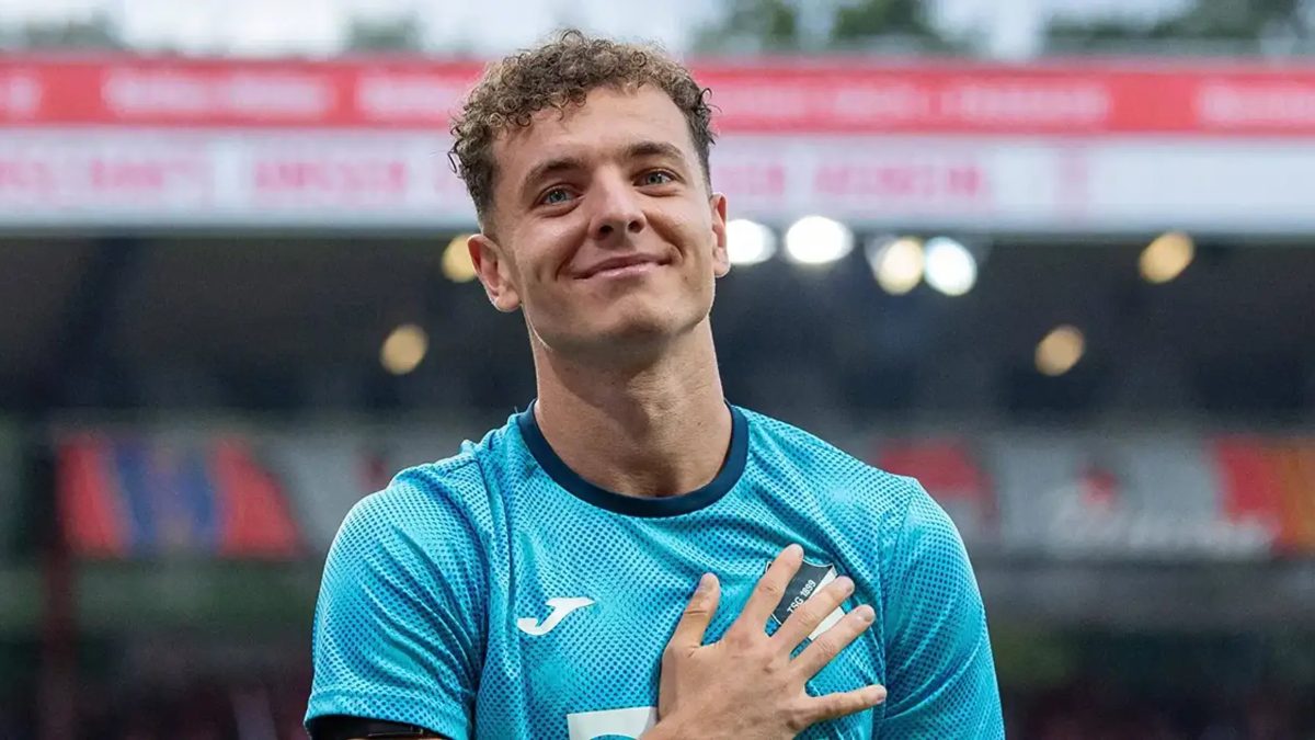 Fisnik Asllani celebra un gol con el Hoffenheim