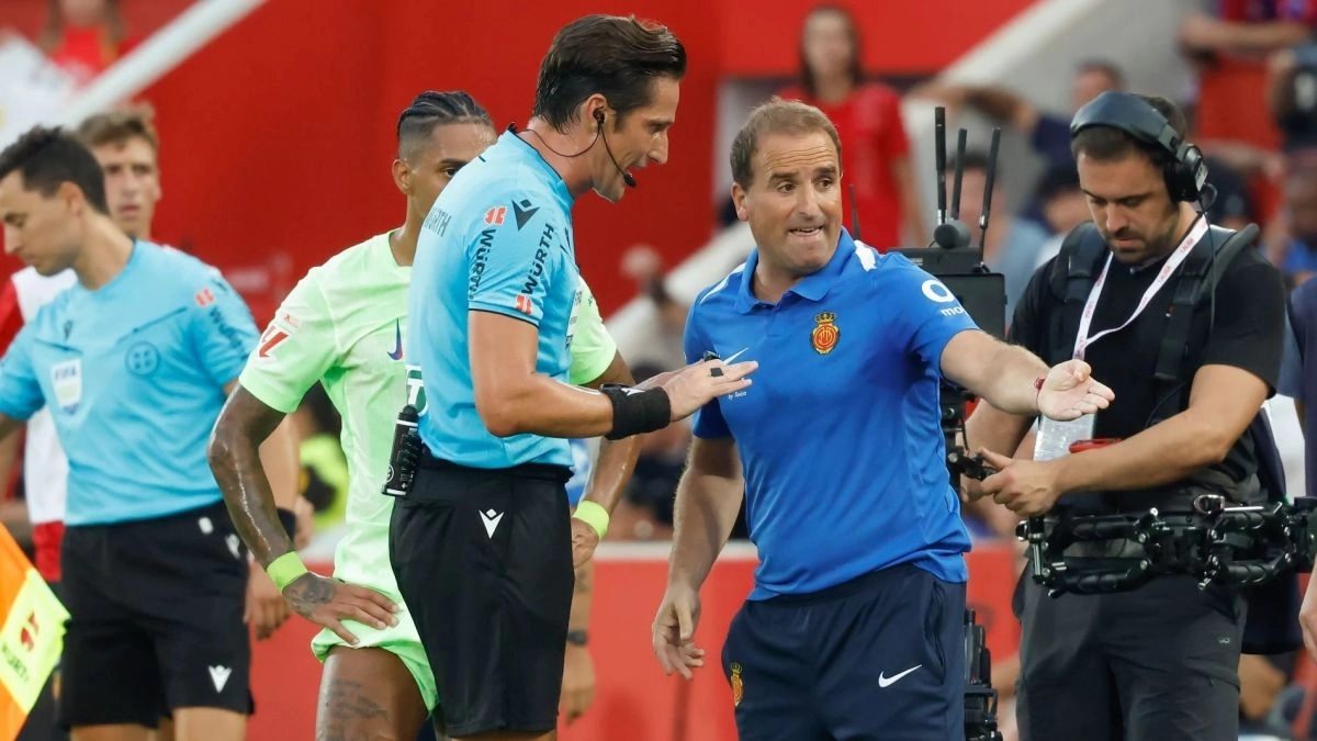 Jagoba Arrasate durante un partido con el Mallorca