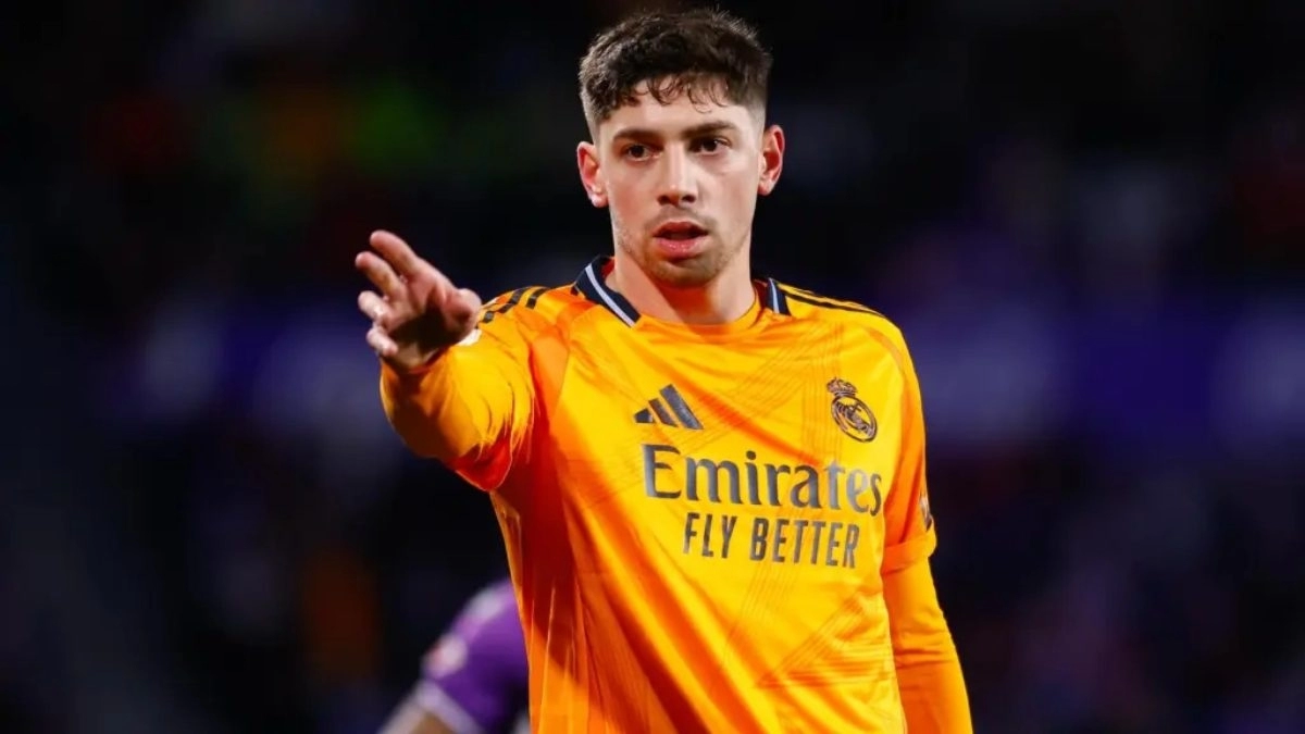 Fede Valverde durante un partido con el Real Madrid