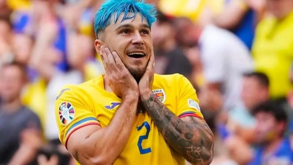 Andrei Ratiu during a match with the Romanian national team