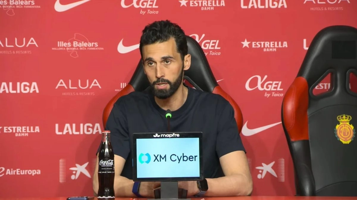Álvaro Arbeloa durante la rueda de prensa posterior al Real Mallorca - Real Madrid