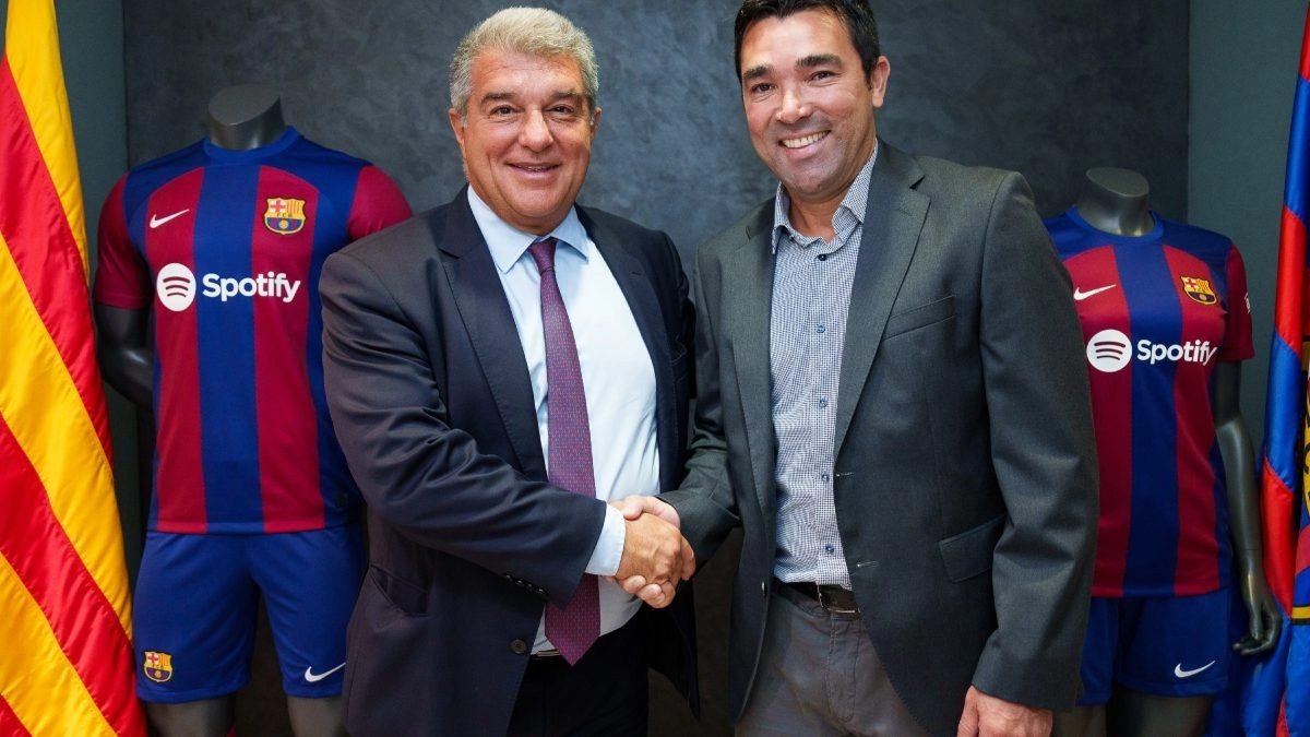 Deco and Joan Laporta