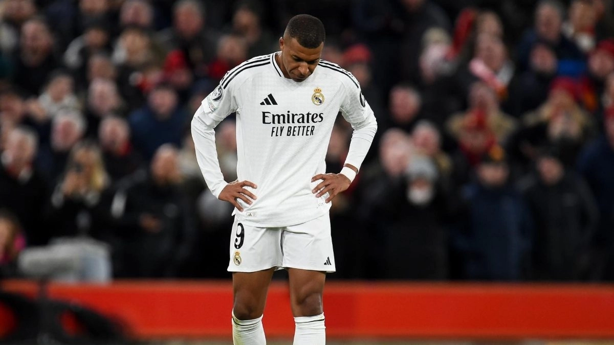 Kylian Mbappé durante una derrota del Real Madrid