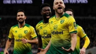 Teemu Pukki, jugador del Norwich City. Foto: Getty