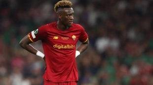 Tammy Abraham, delantero de la Roma que podría fichar por el Milan