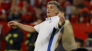 José Luis Mendilibar, entrenador del Olympiacos
