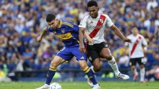 Miguel Borja in a Boca Juniors - River Plate