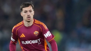 Bryan Zaragoza durante un partido de la Roma