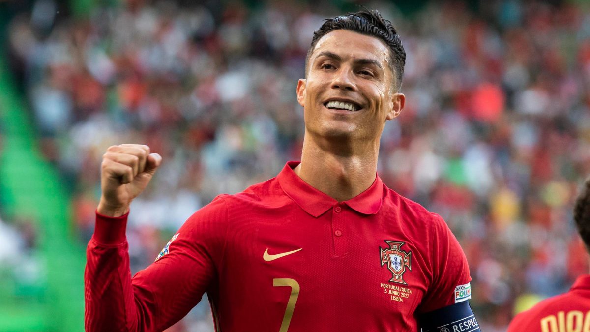 Cristiano Ronaldo celebra un gol anotado con la selección de Portugal
