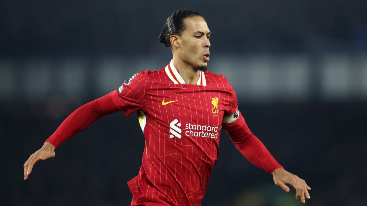 Virgil van Dijk during a match with Liverpool