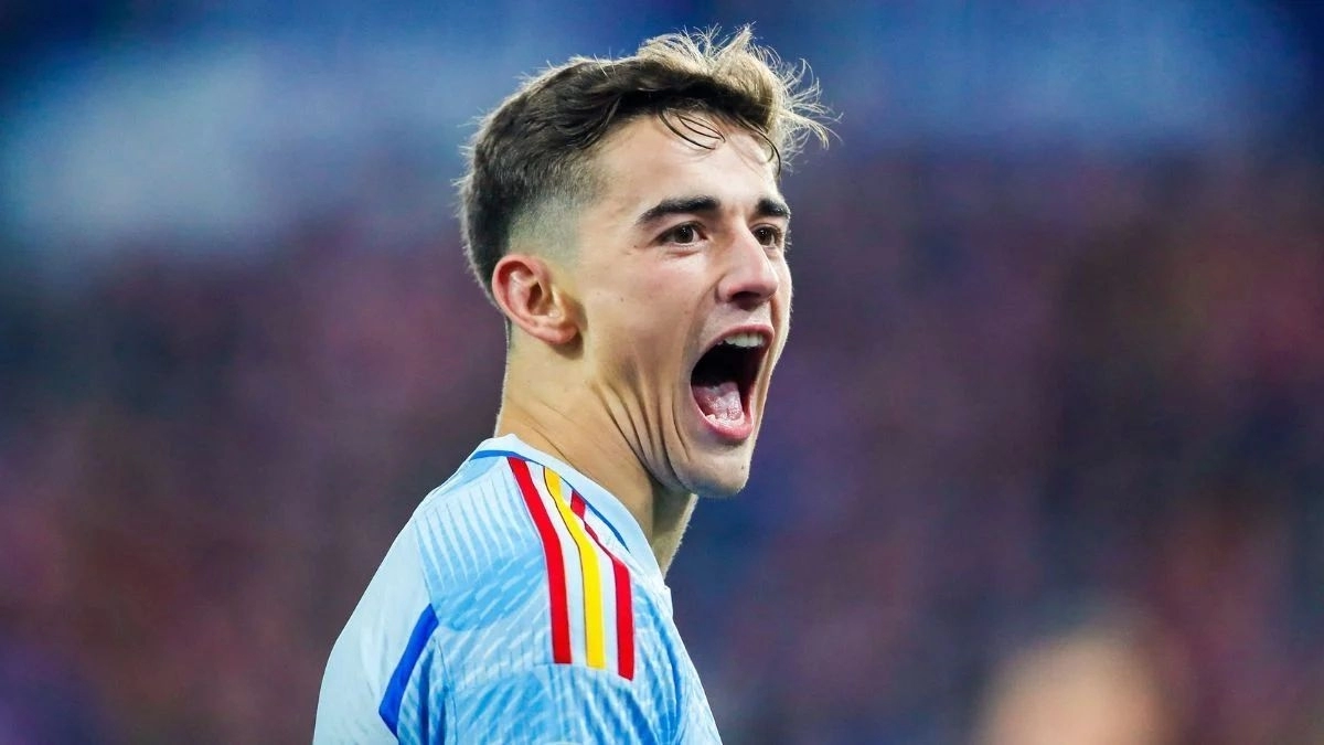 Gavi, midfielder of Barcelona and the Spanish national team