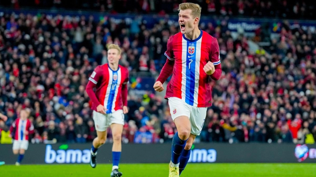Alexander Sorloth, delantero del Atlético de Madrid 