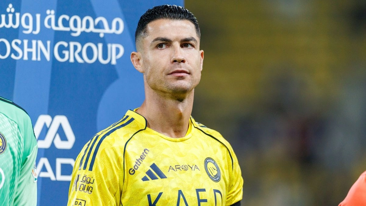 Cristiano Ronaldo antes de un partido con el Al Nassr