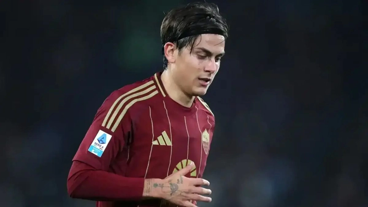 Paulo Dybala during a match with Roma