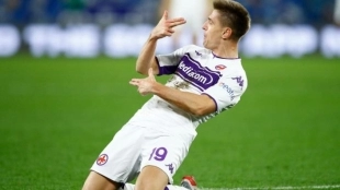 Piatek, cedido por el Hertha de Berlín. Foto: Getty