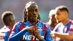 Eze celebrating the winning goal