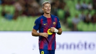 Lewandowski in the preseason with FC Barcelona