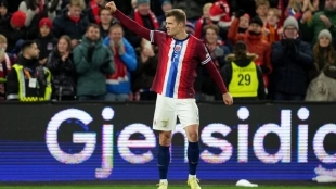 Alexander Sorloth, delantero del Atlético de Madrid 